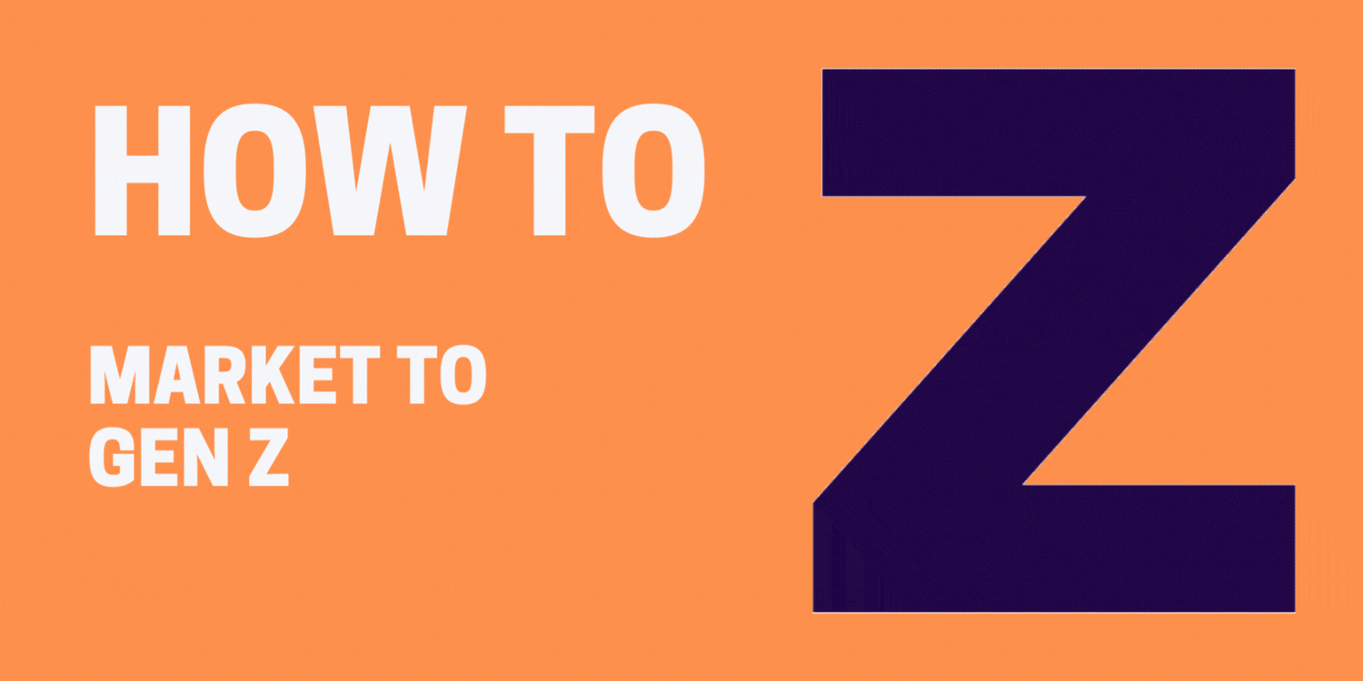 Orange background with colorful letter Z, representing generation Z